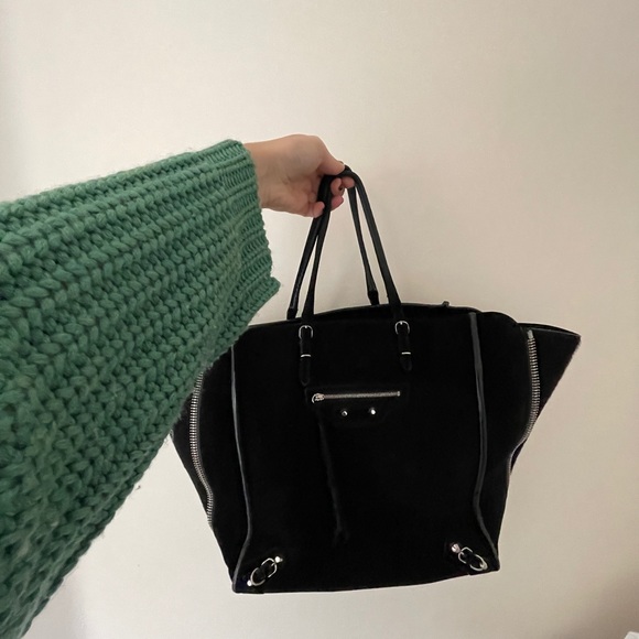 Balenciaga Black Suede A4 Papier - Picture 2 of 4